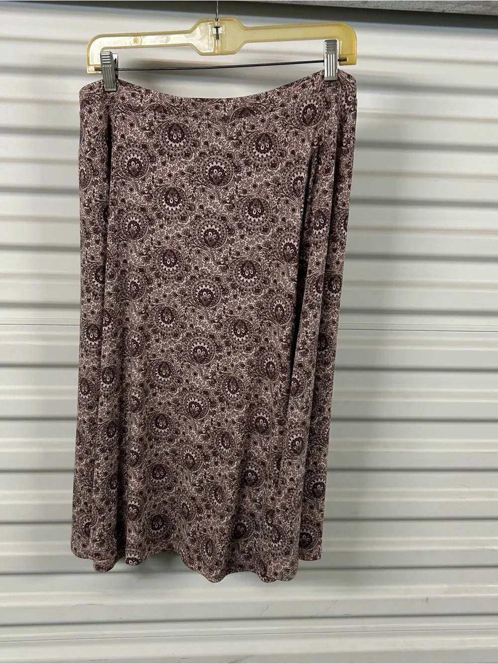 Michael Kors Brown Paisley A-Line Skirt